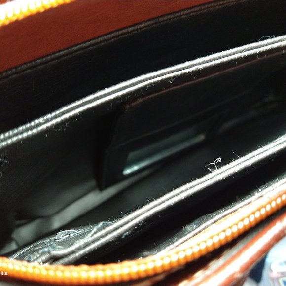 Vintage Oggi Domini Black/Brown Leather Bag - Picture 5 of 6